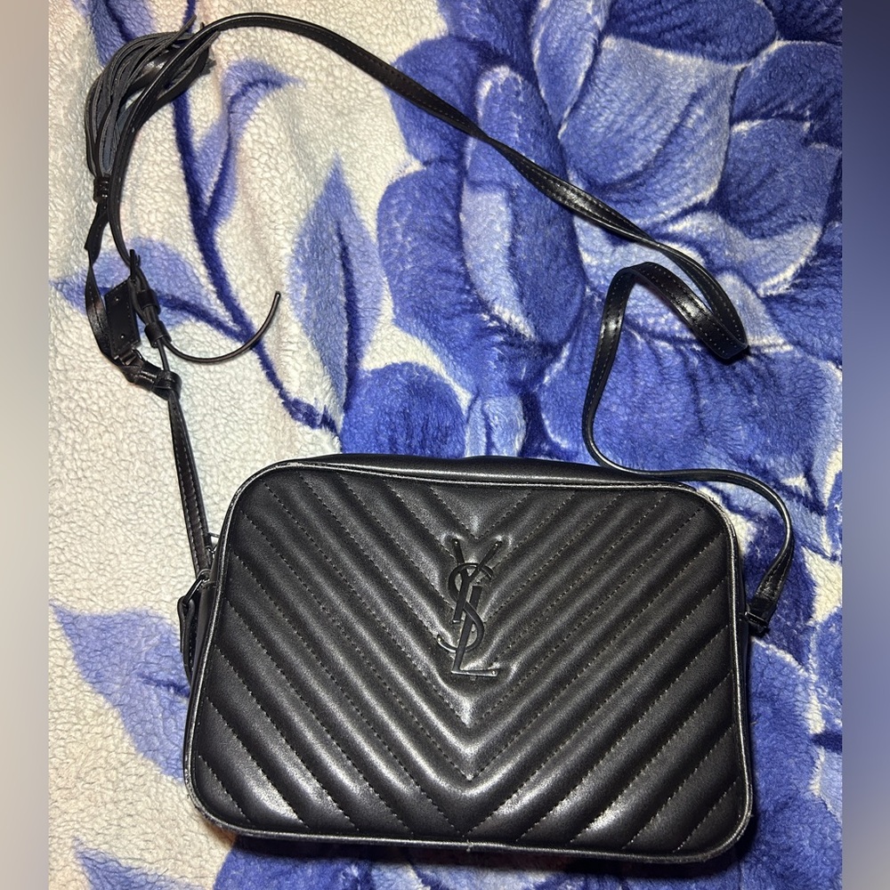 SAINT LAURENT Lou Quilted Leather Camera Bag